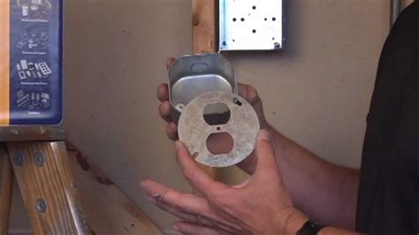 how to install a outlet in a octagon electrical box|converting ceiling mounted octagon box.